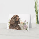 Recherche de cocker spaniel vœux cartes Aquarelle