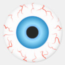 Search for blue eyeball stickers Scary