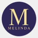 Search for elegant blue stickers Gold foil