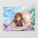 Recherche de lecture de fille cartes postales Imaginaire