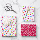 Recherche de pois multicolore papier cadeau Motif