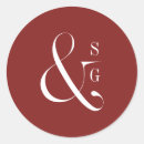 Search for burgundy monogram stickers Typography