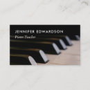 Recherche de pianist business cards Élégant