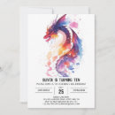 Recherche de dragon mignon invitations Aquarelle