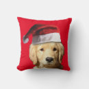 Search for golden retriever christmas pillows Xmas