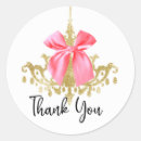 Search for pink gold thank you stickers Coquette