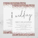 Search for rose gold glitter wedding invitations Trendy