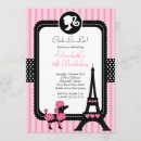 Search for poodle birthday invitations Eiffel tower