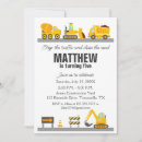 Recherche de véhicules invitations D'anniversaire de construction