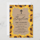 Search for sunflowers christening invitations Baptism
