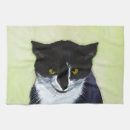 Search for tuxedo cat tea towels Kitten