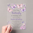 Search for purple floral birthday invitations Butterflies