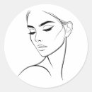 Recherche de visage femme autocollants Dessin