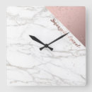 Search for gold and marble clocks Monogrammed