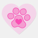 Search for pink paws stickers Heart