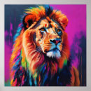 Recherche de peinture de lion posters Portrait