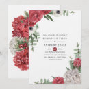 Recherche de bordeaux et blanc mariage invitations Floral