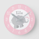 Search for pink and gray elephant nursery art Grey