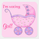 Search for baby gender reveal party stickers Its a girl