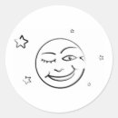 Search for man on the moon stickers Face