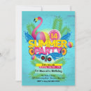 Search for beach ball birthday invitations Flamingo