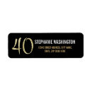 Search for 40th return address labels Fortieth birthday