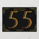 Search for womans 55th birthday invitations Gold