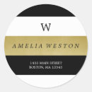 Search for black and gold initial stickers Stripes