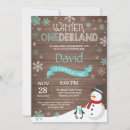 Search for winter wonderland 1st birthday invitations Kids birthday party