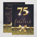 Search for 75 and fabulous invitations Gold