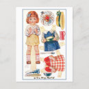 Recherche de poupées de papier cartes postales Vintage