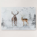 Recherche de cerf puzzles Neige