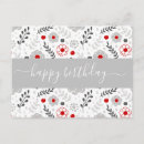 Search for red and white pattern postcards Trendy