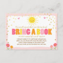 Search for bring a book baby shower invitations Pink and gold