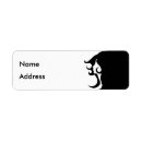 Search for silhouette return address labels Black