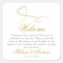 Search for welcome to the wedding stickers White