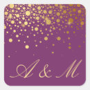 Recherche de gold confetti wedding stickers Élégant