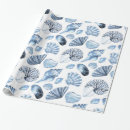 Search for seashells wrapping paper Blue