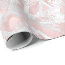 Search for pink holiday wrapping paper Snowflakes