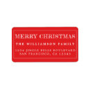 Search for merry and bright return address labels Hand lettered