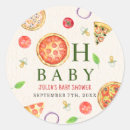Search for pizza stickers Pizza party baby shower