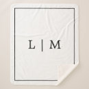 Recherche de modernes couvertures plaids Monogramme