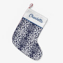 Search for navy blue and white christmas stockings Beach house