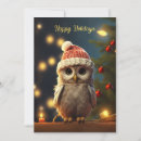 Search for owl christmas cards Winter wonderland