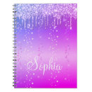 Search for hot pink glitter notebooks Glam
