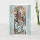 Search for art nouveau christmas cards Holly