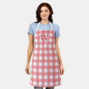 Search for pink plaid aprons Gingham