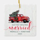 Search for red truck ornaments Retro pickup truck