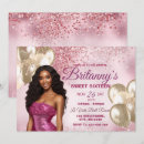 Search for champagne sweet 16 invitations Girly
