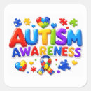 Search for autism puzzle ribbon stickers Neurodiversity